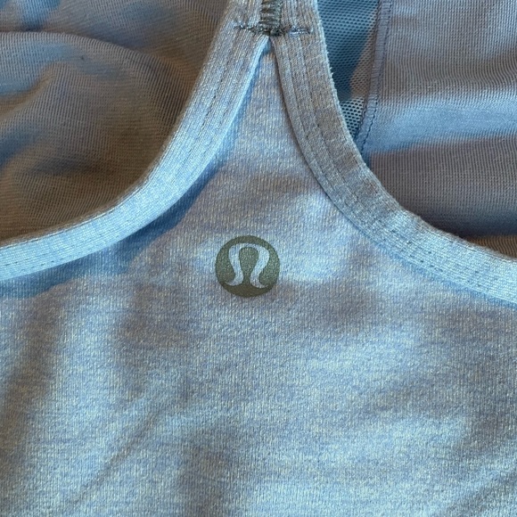 Lululemon Power Y Tank Size 10 Heathered Lavender Dusk - Picture 4 of 5